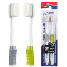 B Rush Brosse à Dents Extra Douce, Ultra Douce pour Gencives Sensibles, 20k Poils Nano Floss