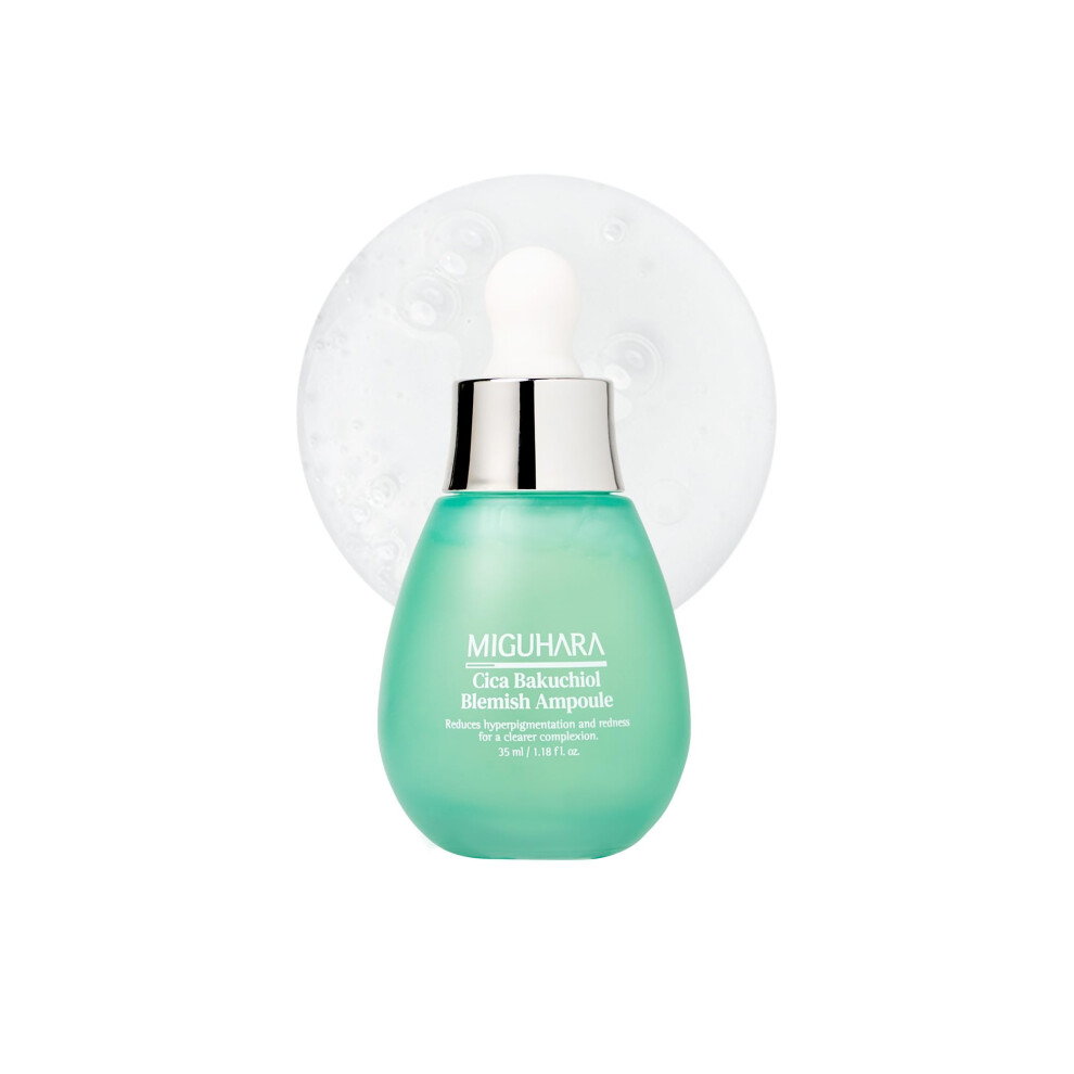 Miguhara Cica Bakuchiol Blemish Ampoule | Korean Skincare Ampoule (35Ml/1.18 Fl.oz.)