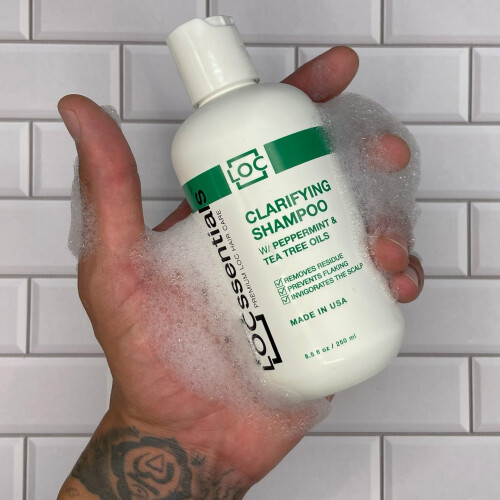 LOCssentials Clarifying Shampoo til Dreadlocks - Professionel Dreadlock Shampoo til Locs Interlocks Microlocs Twists - Premium Braid Shampoo med 1