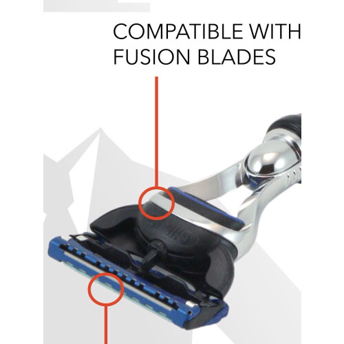 G.B.S Men's Classic 5 Blade Compatible Razor with Black Handle 2