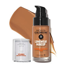 Revlon Liquid Foundation ColorStay Gesichts-Make-up f   r Mischhaut und fettige Haut, LSF 15, mittlere bis volle Deckkraft mit mattem Finish, Rich