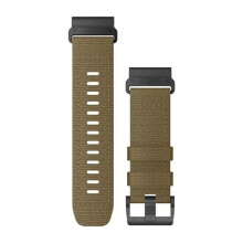Bracelet de montre de rechange Garmin QuickFit 26 mm, couleur coyote, en nylon.