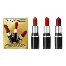 MAC Everyday Luxury Mini Lustreglass Lippenstift-Trio, Rot, 3-teiliges Set