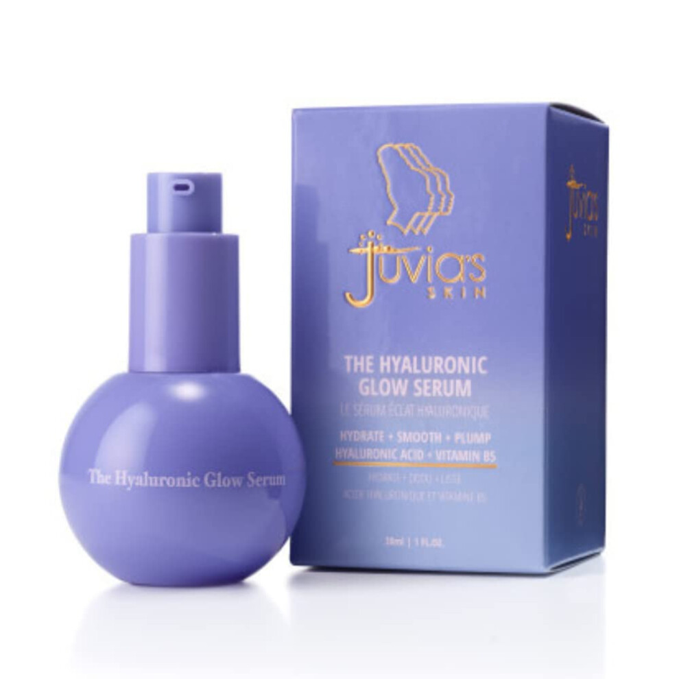Juvia's Place The Hyaluronic Glow Serum 1 Fl Oz Hydrate Smooth Plump Glow Vitamin B5 Firm Retain Moisturize Reduce Fine Lines And Wrinkl