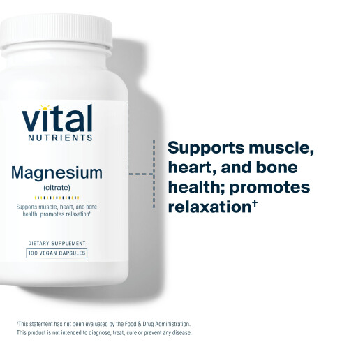 Vital Nutrients Vital Nutrients, Magnesium (Citrat), 100 Vegane Kapseln 2