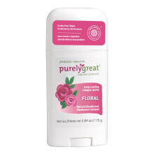 Purelygreat natrlicher Deodorant-Stick blumig EWG-geprft vegan, tierversuchsfrei kein Aluminium, keine Parabene therische le