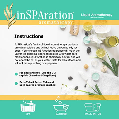 inSPAration Spa and Bath Aromatherapy 128X Spa Liquid 9-Ounce Designer One 2