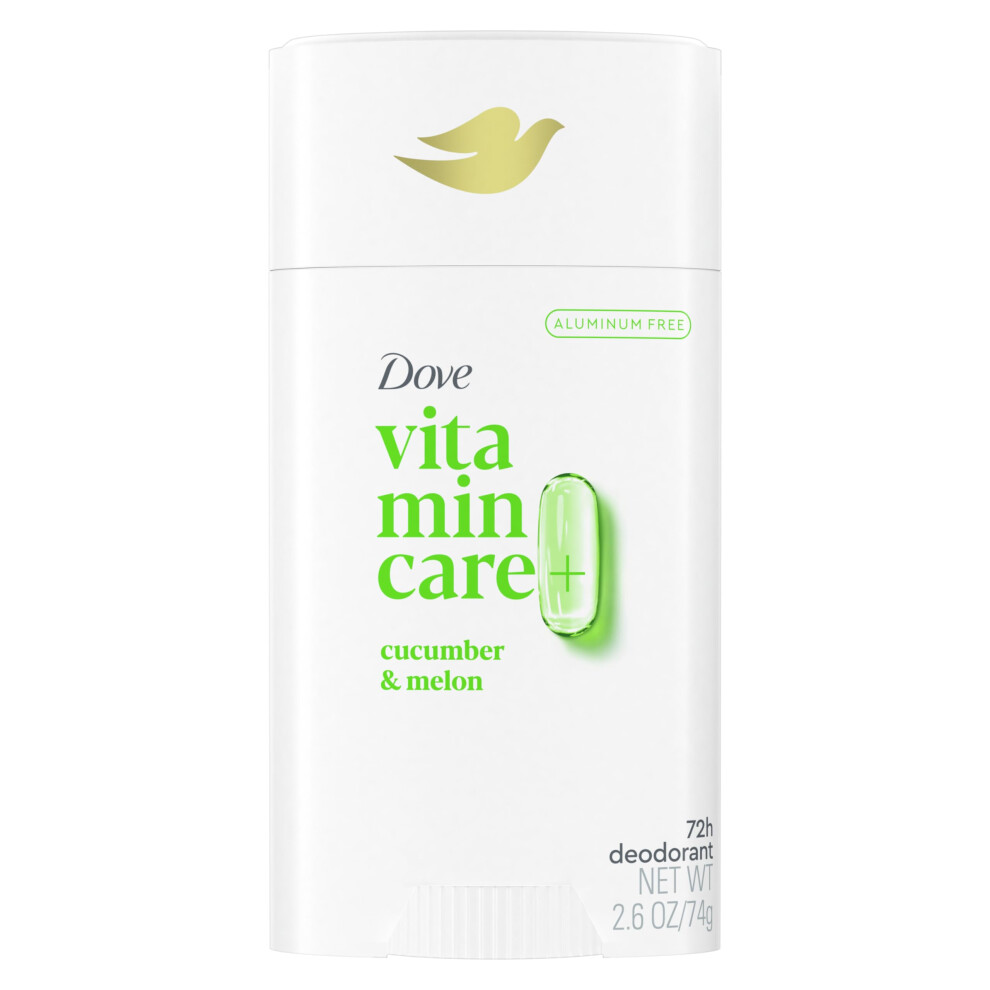 Dove VitaminCare+ Aluminum Free Deodorant Stick Cucumber & Melon for 72H Odor Protection Breathable Deodorant for Women 2.6 oz-image-OPC-PHXQD7D-NEW