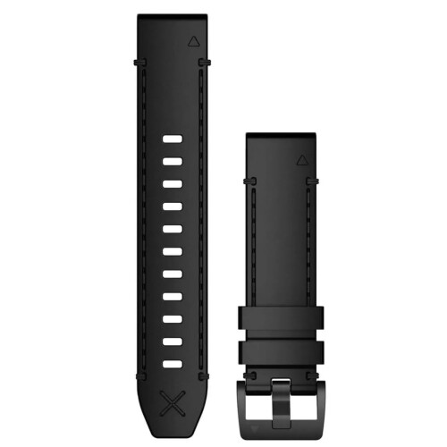 Garmin Garmin QuickFit 22 Watch Bands - Genuine Horween Leather Strap - Black
