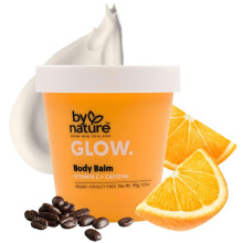 By Nature Glow Vitamin C + Caffeine Body Balm for Dark Spots - Hydrating Skin Moisturizer with Whipped Shea Butter - Vegan  Cruelty-Free  Made in