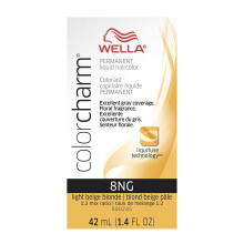 ColorCharm Color de cabello lquido permanente para cobertura gris 8ng rubio beige claro