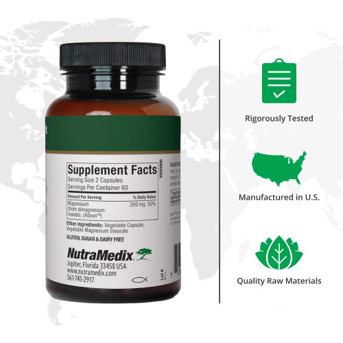 NutraMedix NutraMedix, Magnesiummalat, 120 Pflanzenkapseln 1