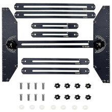Aluminum Stair Tread Template Tool, 360rotating Stairs Treads Gauge, Layout Tool Cutting Guide Too