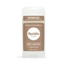 HUMBLE BRANDS Original Formula Aluminiumfreies Deodorant. Langanhaltende Geruchskontrolle mit Backpulver, einfach unparfmiert, 1 Stck