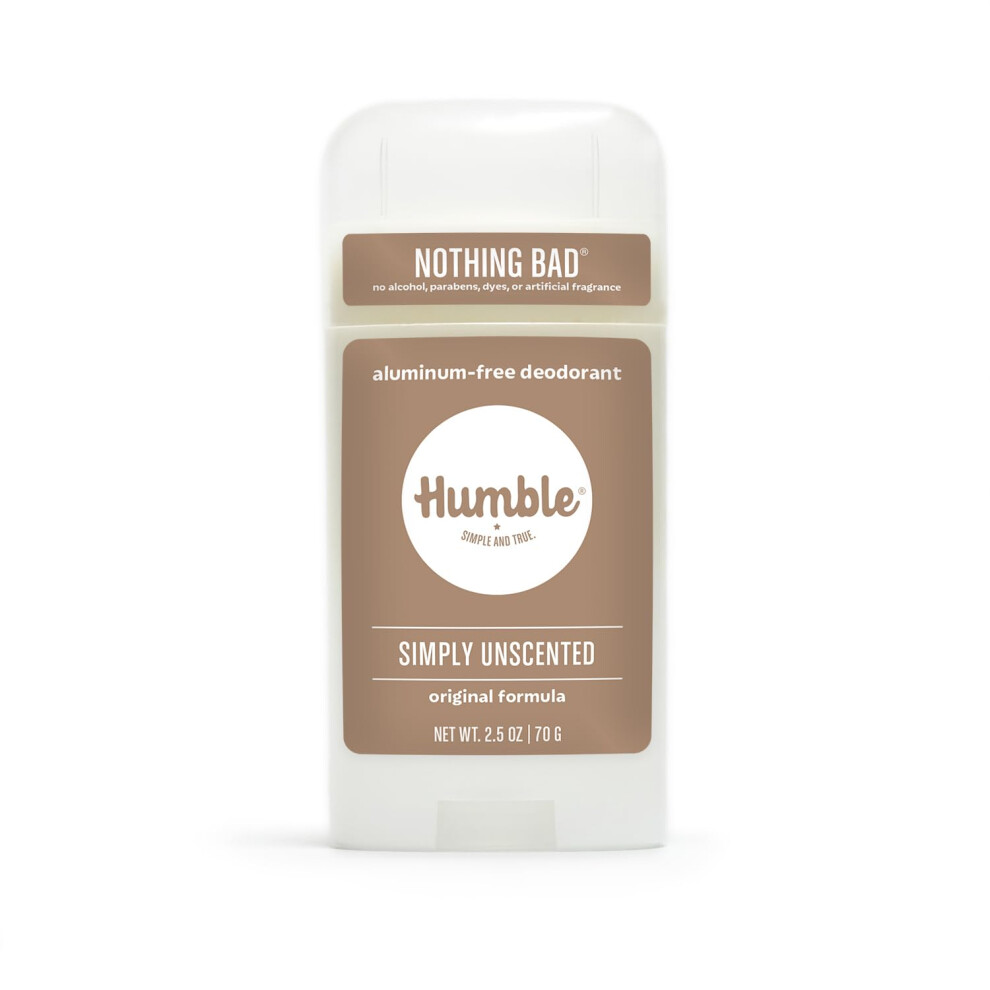 Humble Simple And Tr Humble Brands Original Formula Aluminum-Free Deodorant. Long Lasting Odor Control With Baking Soda Simply Unscented Pack Of 1