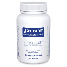 Pure Encapsulations Ashwagandha - 500 mg Extrakt - Stoffwechsel & Stress Unterstützung - 60 Kapseln
