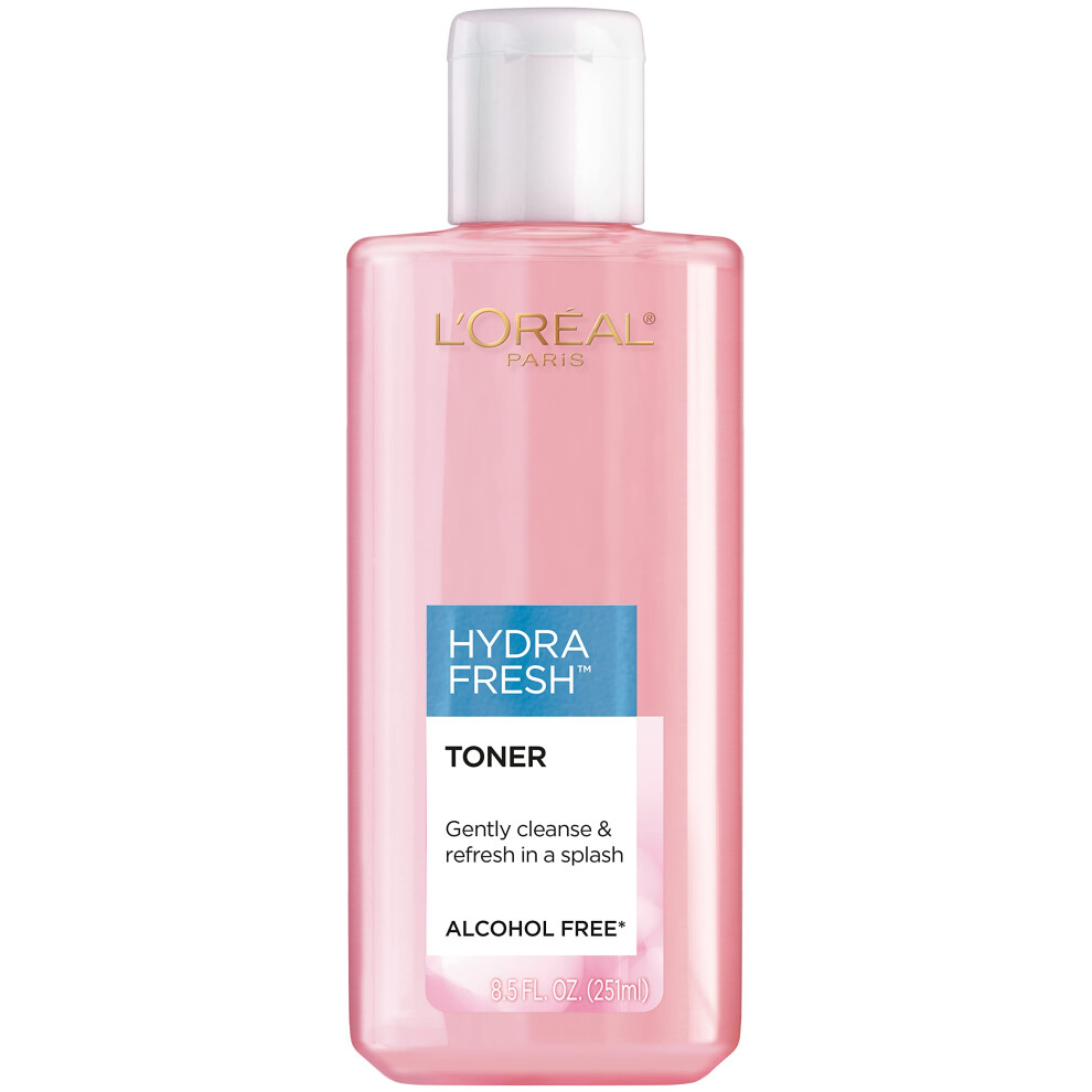 L'Oreal Paris Skincare HydraFresh Toner  Alcohol Free Toner with Pro-Vitamin B5 for Face  8.5 fl. oz.  Packaging May Vary