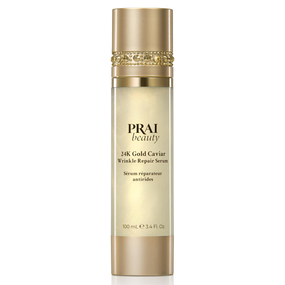 Prai Beauty 24K Gold Caviar Wrinkle Repair Serum For Face | Anti-Aging Serum With Hyaluronic Acid To Plump And Fill In Wrinkles | Anti-Wrinkle Se