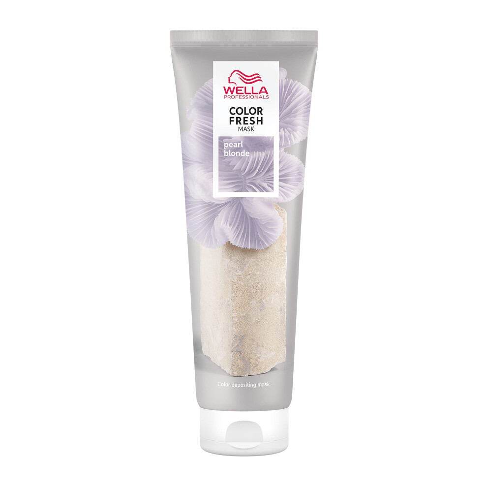 Wella Professionals Color Fresh Mask | Pearl Blonde | Natural Shade | Hair Color-Depositing Mask | Vegan Formula with Avocado Oil | Zero Damage |