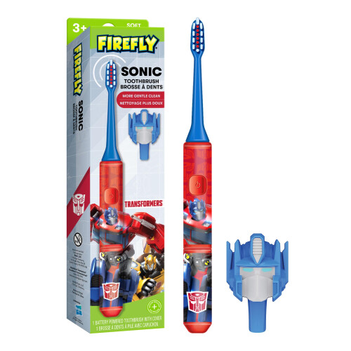 FIREFLY Transformers Sonic Toothbrush with 3D Cover  Soft  Ages 3+