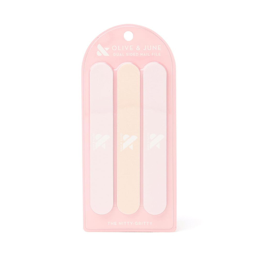 Photos - Manicure & Pedicure Tools Olive & June Nail File Pack | 3 Dual-Sided Nail Files for Smoothing & Shaping | 2 Salon-Style for Manicures + Pedicures | Pr