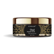 Unisaif Oud Organic Face Scrub - Esfoliante Corporal com leo de Agarwood | Esfoliante suave para desintoxicar e hidratar a pele | Frescura | Esf