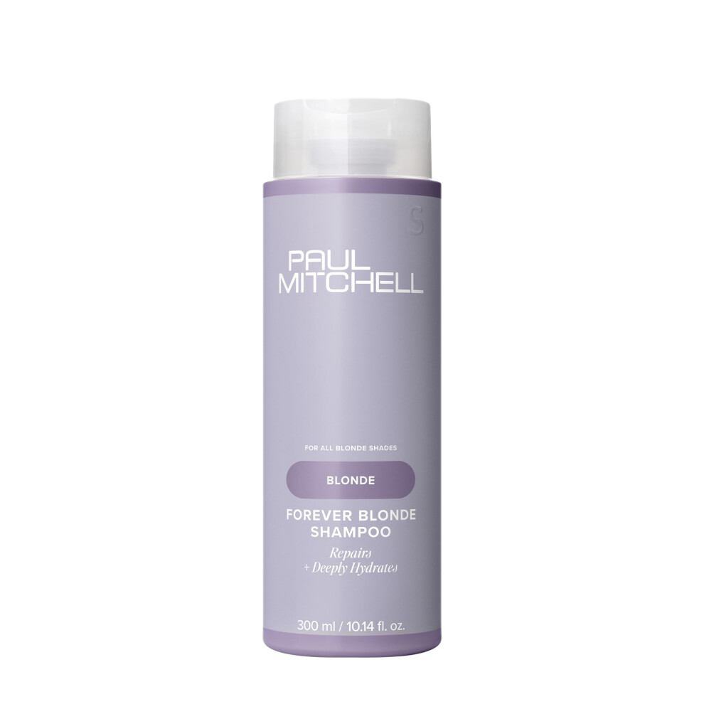 Paul Mitchell Forever Blonde Shampoo  Repairs + Deeply Hydrates  Ideal For Bleached + Lightened Hair  10.14 fl oz