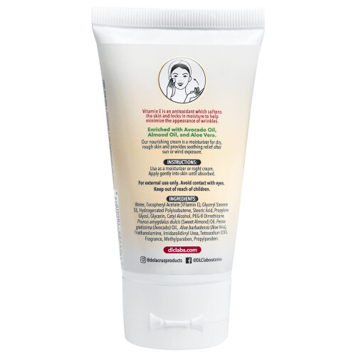 De La Cruz, Crème à la Vitamine E, Hydratant, 2.6 oz (74 g) 2