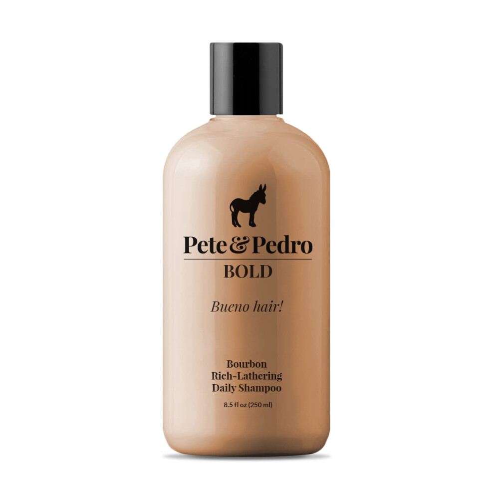 Pete & Pedro Bold - Bourbon Scented Daily Haircare Shampoo | Bourbon-Scented Uber-Rich Daily Hair Shampoo For Men And All Hair Types | As Seen On