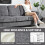 Homcom (Grey) HOMCOM 3 Seater Sofa, Fabric Sofa with USB Ports and Cup Holders 5