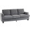 Homcom (Grey) HOMCOM 3 Seater Sofa, Fabric Sofa with USB Ports and Cup Holders 2