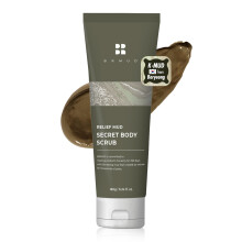 BRMUD Esfoliante Corporal Secreto de Lama de Alvio | Esfoliante esfoliante para lavagem corporal coreano para plos encravados e borbulhas | Cui