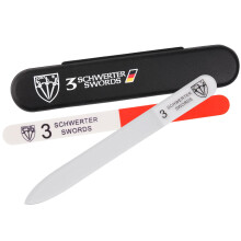 3 Swords Germany - Brand Quality Clear Double Sided Glass Nail File for Women & Girls Perfect for Natural Fake Gel Artificial Acrylic fingernail