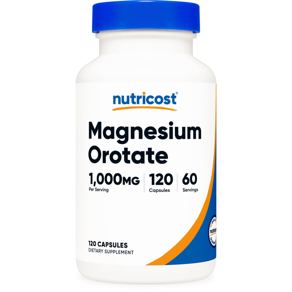Nutrichost Nutricost Magnesium Orotate Capsules 1000Mg 120 Caps - 60 Servings 500Mg Per Capsule Non-Gmo Gluten Free