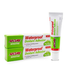 Sikker flsom proteselim med Aloe Vera & Myrra - 12-timers Max Hold - Patenteret vandtt forsegling - til alle protesetyper - Ingredienser i fde