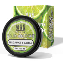 The Man Brand Solid Cologne Men's Bergamot and Cedar Solid Cologne Balm Wax Bergamot Cologne for men Solid Perfume with a Citrus Bergamot Scent