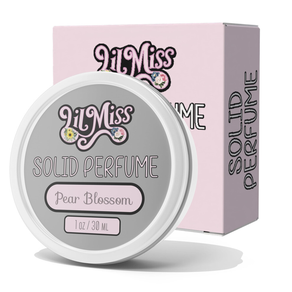 Lil Miss Solid Perfu Pear Blossom Women's Perfume Balm - Floral Fragrance And Blossom Pear Scent (1 Ounce Solid Perfume)