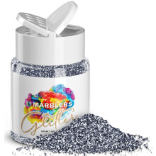 MARBLERS Twinkle Glitter [Graphitgrau] 1,5oz (42g) | Fein | Ungiftig, vegan, tierversuchsfrei | Gesicht Krper Lidschatten Haar Festival Party Make-u