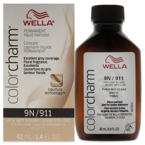 COLORCHARM Permanent Liquid Hair Color for Gray Coverage  9N Very Light Blonde
