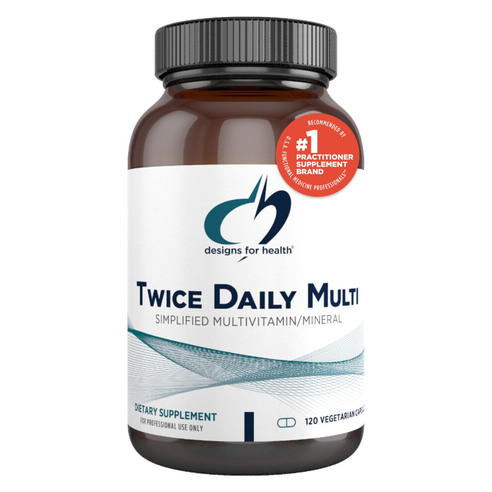 Designs For Health Methylated Multivitamin For Women & Men - Twice Daily Multimineral Supplement & Multivitamin Without Iron + Methylated B12 And