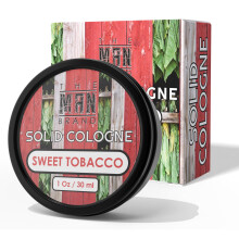 The Man Brand Solid Cologne Men's Sweet Tobacco Scent Wax Tobacco Cologne for men Solid Perfume with a Sweet Tobacco Scent (1 Ounce Sweet Toba