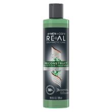 DOVE MEN + CARE Real Bio-Mimetic Care Shampoo For Damaged Hair Reconstruct Sulfate-Free Shampoo With Coco Fatty Acid + Vegan Keratin 10oz