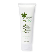 Aloe Up White Collection Sonnenschutzlotion LSF 30  UVA/UVB-Sonnenschutz mit breitem Spektrum fr Gesicht und Krper  mit Aloe Vera Gel  alkoholfr