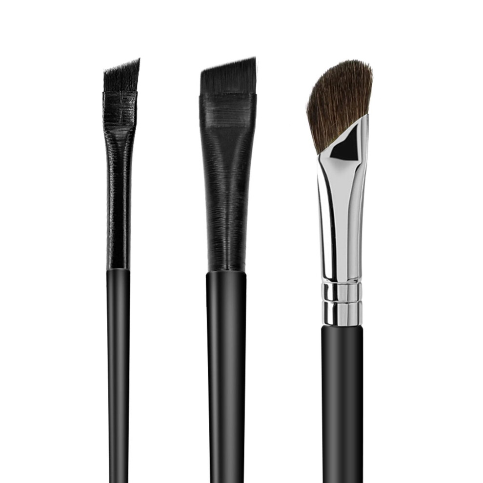 Muiigood 3 Pcs Eyeliner Brushes Set Fine Angled Eyeliner Eyebrow Concealer Brushes Upgraded Sickle Ultra Thin Extra Thin Eyeliber Brush Slanted