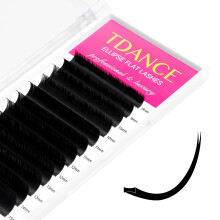 TDANCE Klassiska Franstillägg Flat Lashes 0.2mm CC Curl 8-15mm Svarta Matta