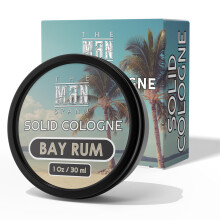 The Man Brand Solid Cologne Men's Bay Rum Cologne for Men Wax Bay Rum Solid Cologne for men Solid Perfume with a Bay Rum and coconut scent (1 O