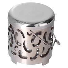 Camping Heating Cover, Stainless Steel Camping Mini Heater with Handle, Tent Heating Cover for Hiking for Picnic for Outdoor