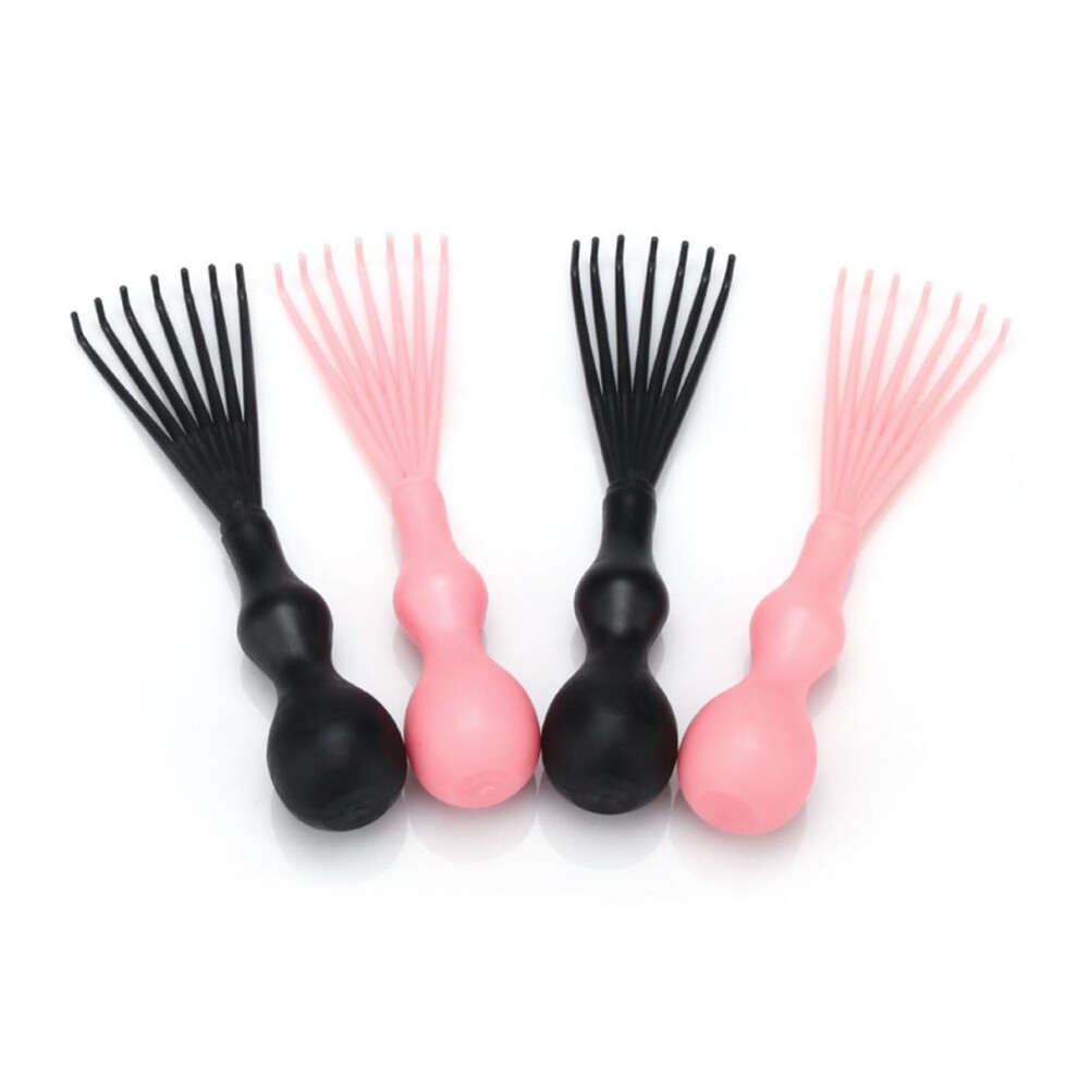 Nentment 4 Pack Hair Brush Cleaner Tool Portable Mini Comb Cleaner Rake Boar Bristle Hairbrush Cleaning Tools For Picking Removing Detangling Bru