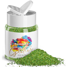 MARBLERS Holografischer Glitzer [Holo Apfelgrn] 1,5 Unzen (42 g) | Fein | Ungiftig, vegan, tierversuchsfrei | Gesicht, Krper, Lidschatten, Haare, P