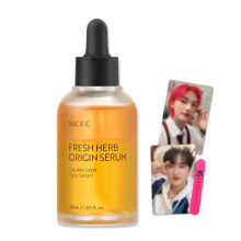 Nacific x Stray Kids Fresh Herb Origin Serum med 2 st fotokort (slumpar) av KOSBEAUTY
